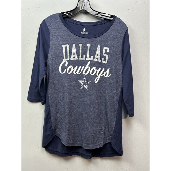 Dallas Cowboys Shirt Womens Small NFL Football 3/4 Sleeve Lightweight Team Top - Picture 1 of 7
